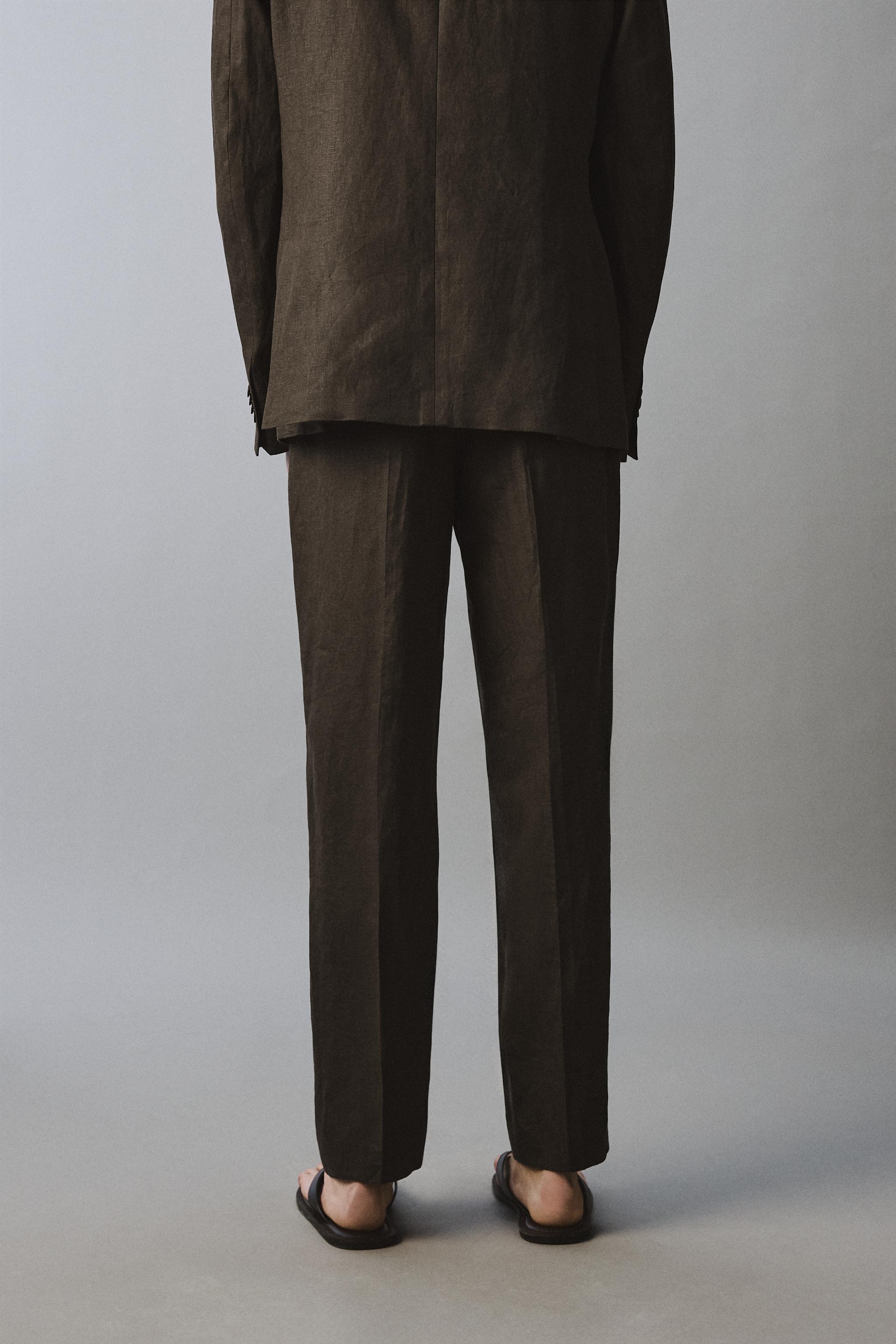 100% LINEN SUIT PANTS